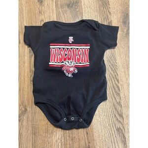 Gen2 Wisconsin Badgers Baby Bodysuit Unisex 24M Black Infants NCAA Excellent